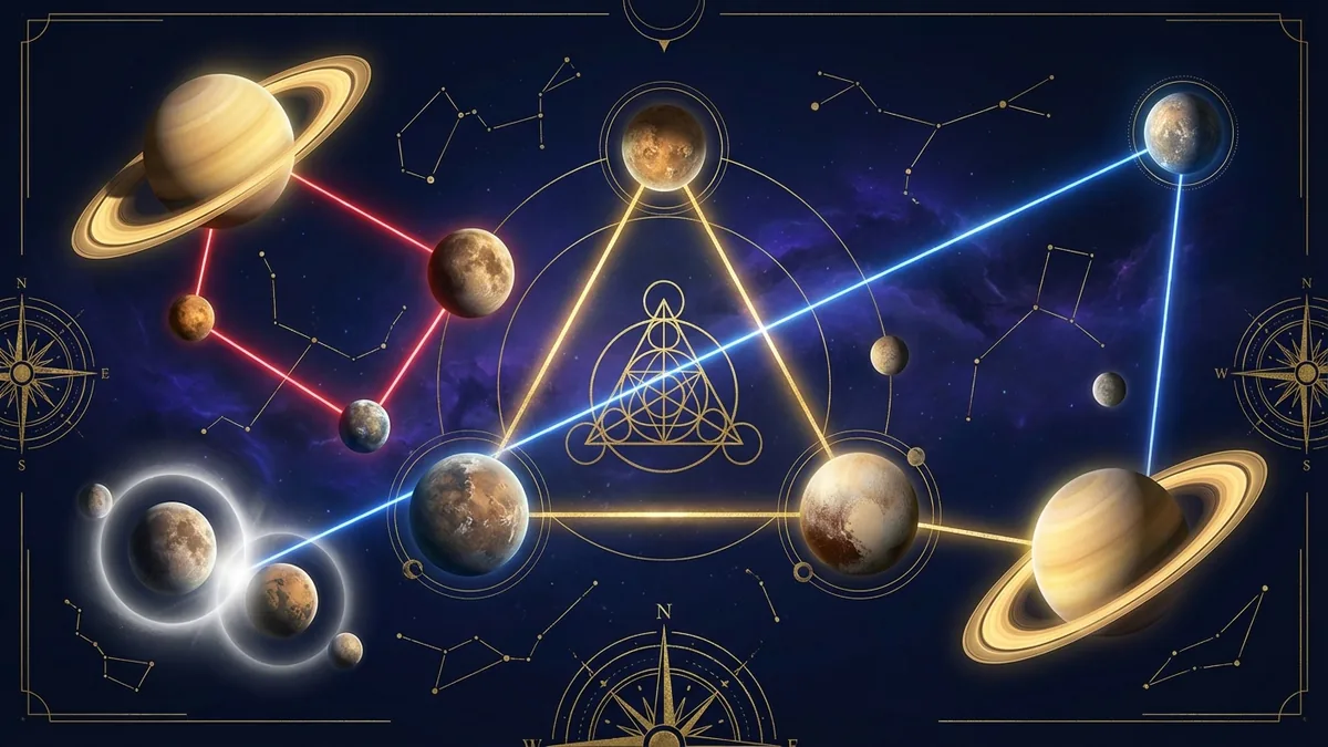 Planetary Aspects - astrology illustration