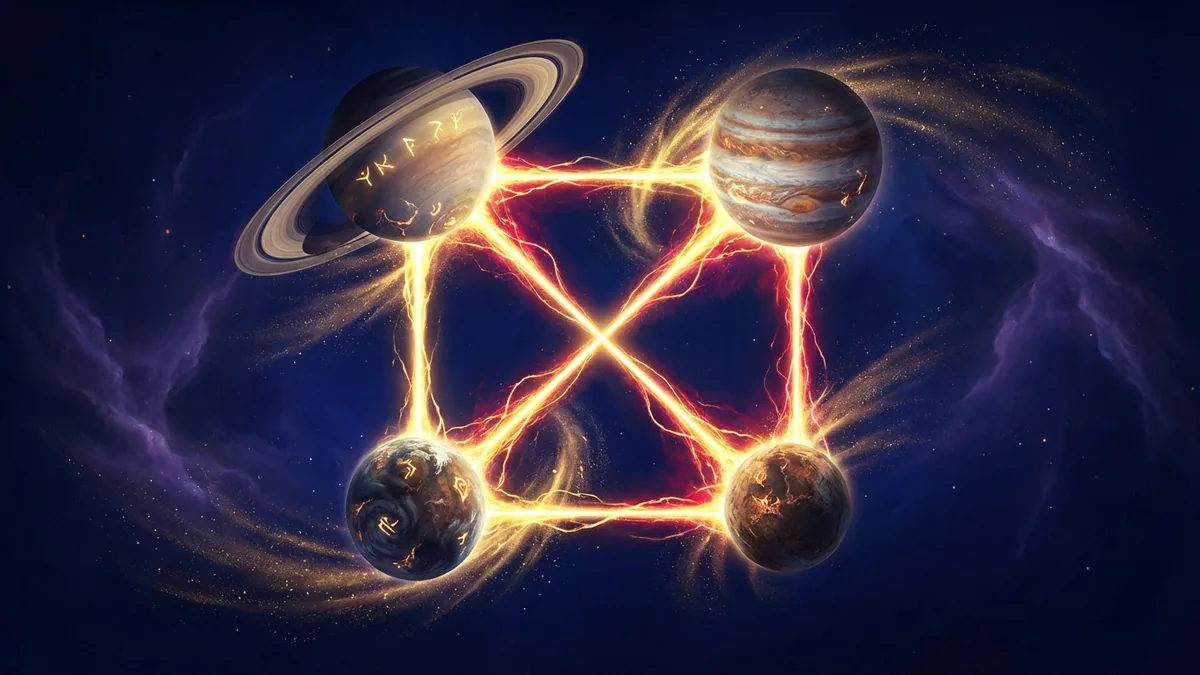 Grand Cross - astrology illustration