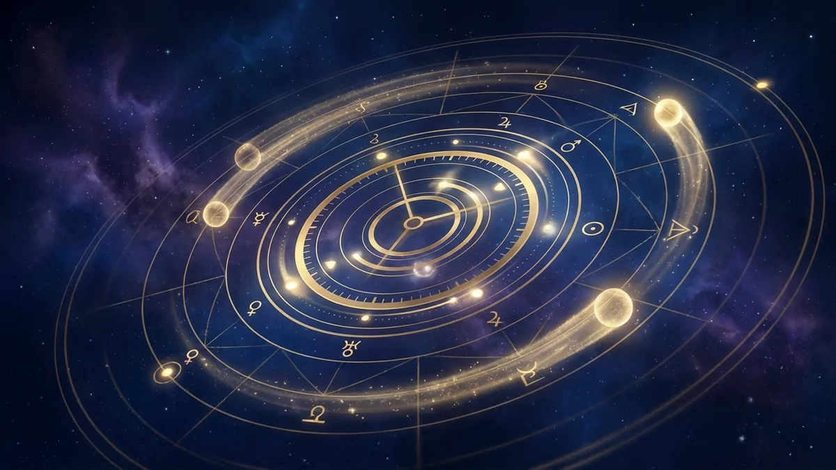 Progressed Chart - astrology illustration
